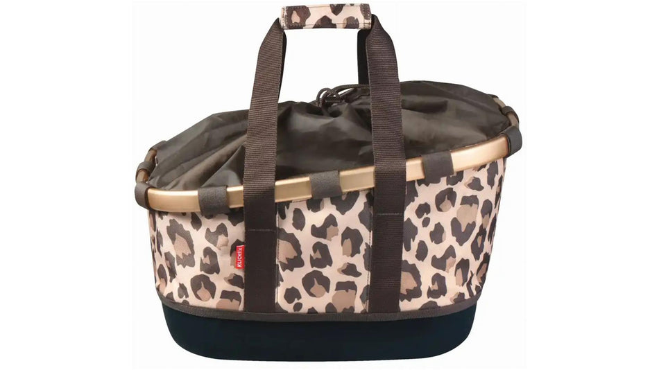 KLICKfix Reisenthel Bikebasket GT Gepäckträgertasche mit UniKlip 2 Adapter leo macchiato 21 L