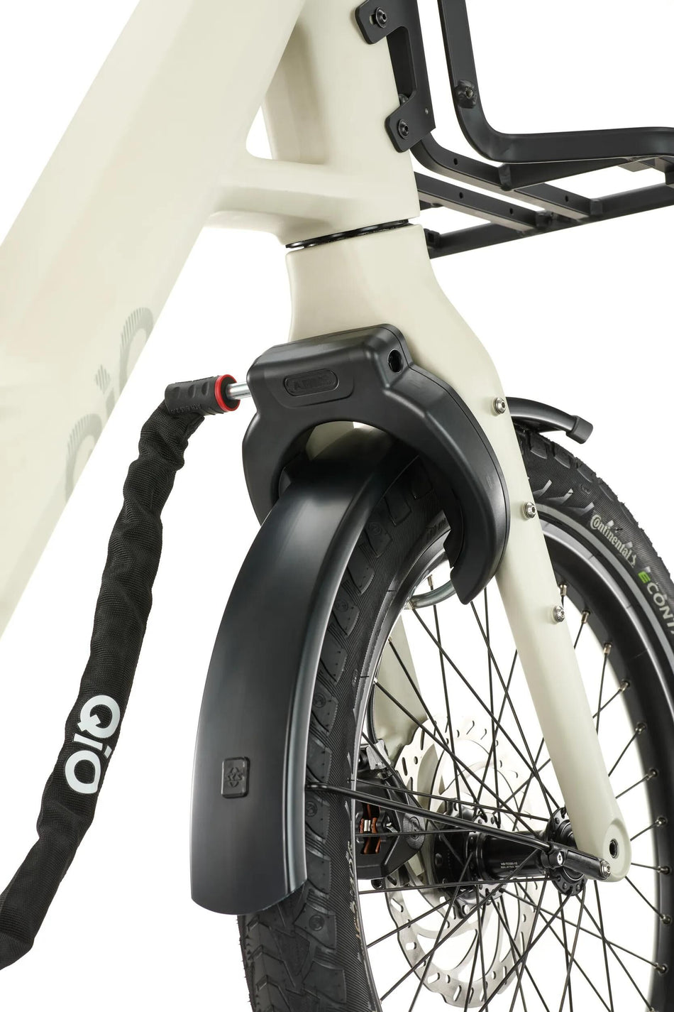 QiO Frame Lock Schlossset "R" - abziehbarer Schlüssel schwarz