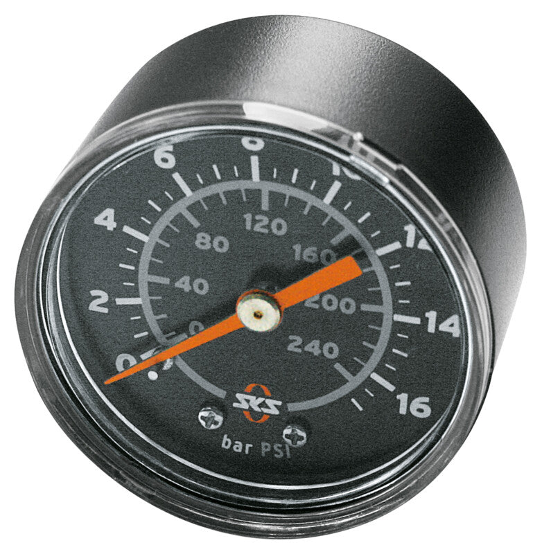 SKS GERMANY Ersatzmanometer für Rennkompressor black 16 bar