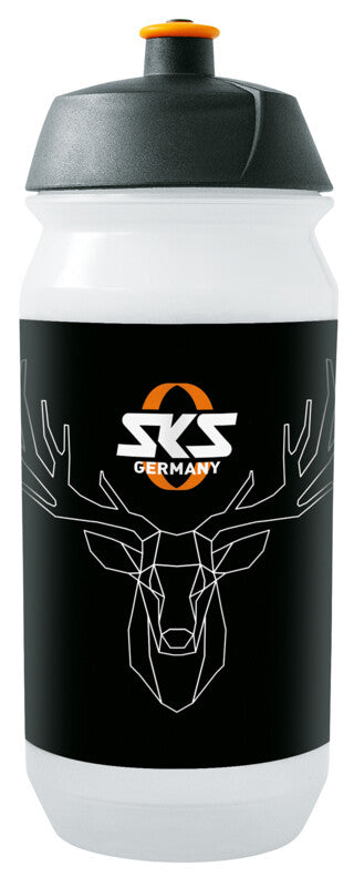 SKS GERMANY Hirsch Trinkflasche clear