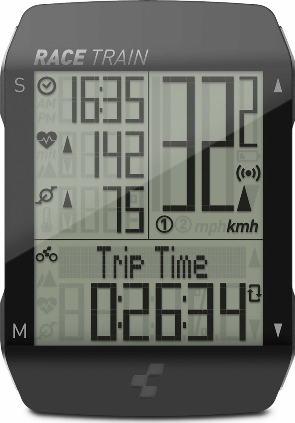 Cube Fahrradcomputer RACE TRAIN black´n´anthracite metallic