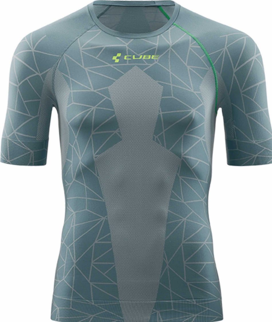 CUBE Funktionsunterhemd kurzarm Race Be Cool grey´n´green