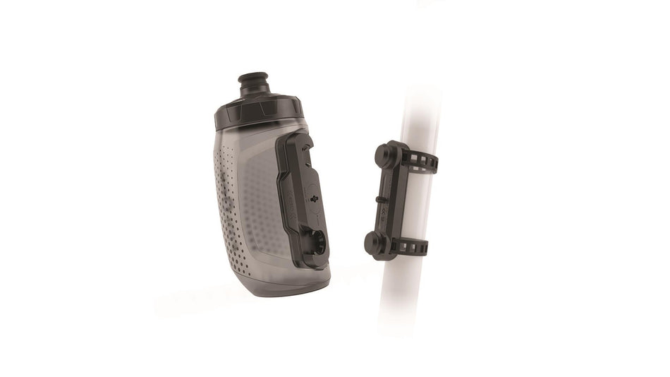 Fidlock Twist Trinkflaschen Set inkl. universellem magnet-mechanischem Flaschenhaltersystem transparent schwarz 450 ml