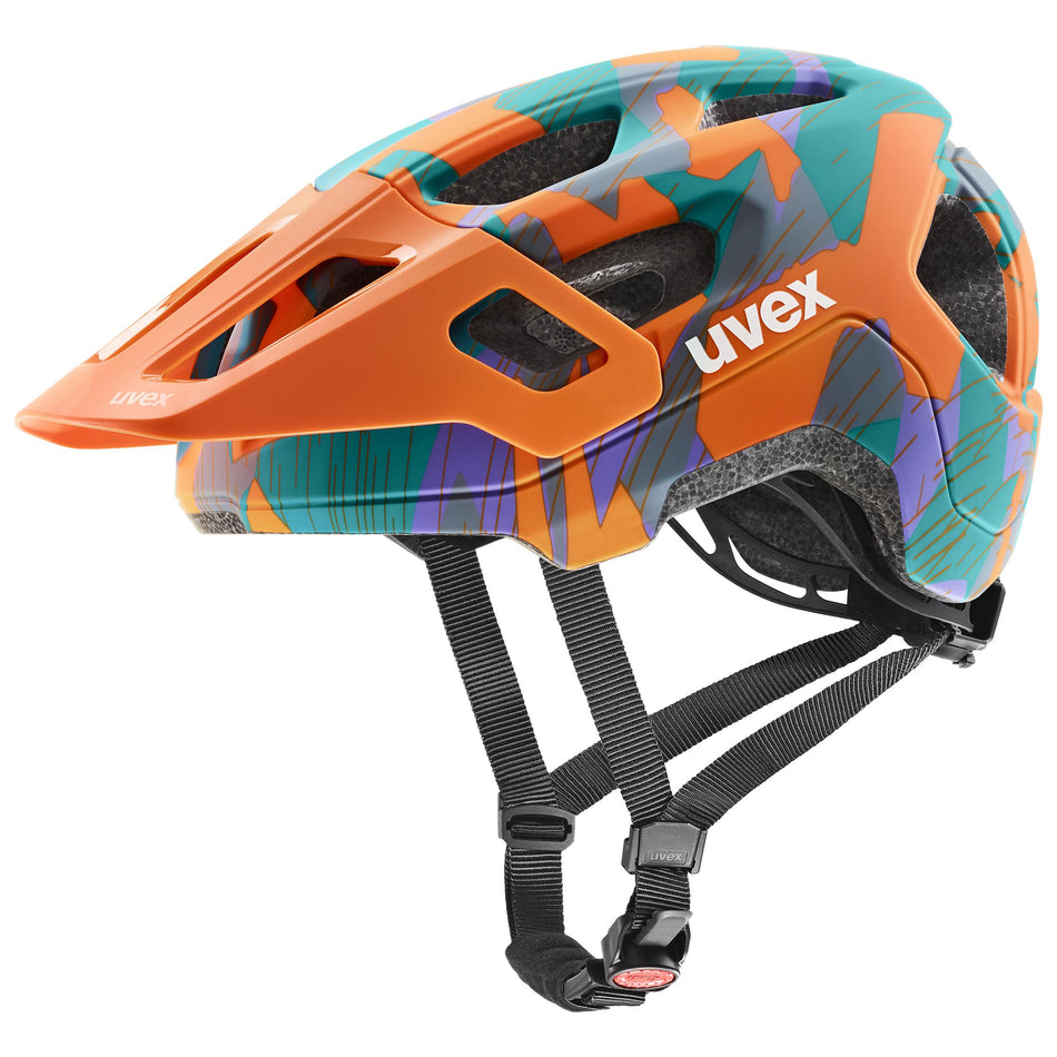 Uvex React Jr. Kinder-Helm papaya camo matt S (52-56 cm)