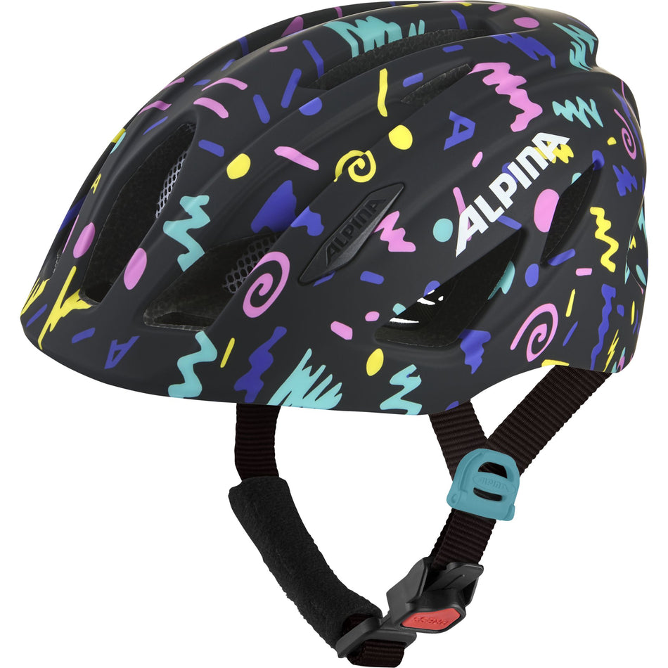 Alpina Pico Kinder-Helm black-confetti gloss 50-55 cm