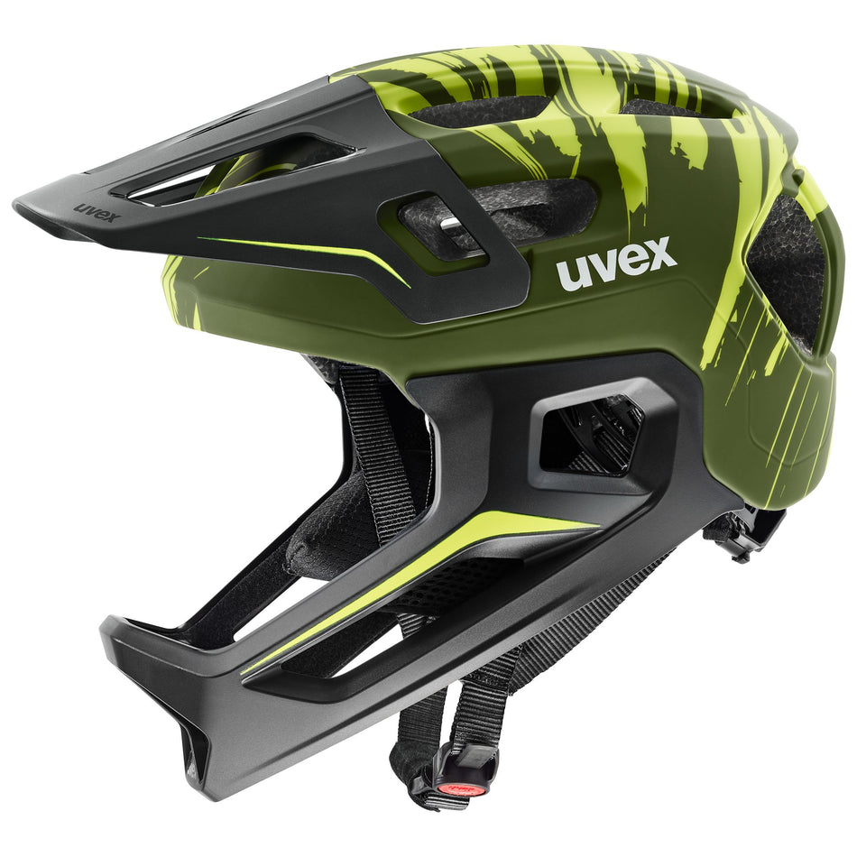Uvex React Jr. Fullface Kinder-Helm dark olive matt S (52-56 cm)