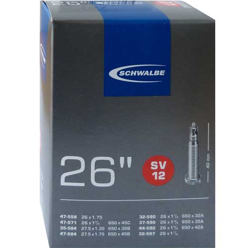 Schwalbe Schlauch SV12 26" 26x1 1/8-1.75" 30/47-559/597 SV40mm