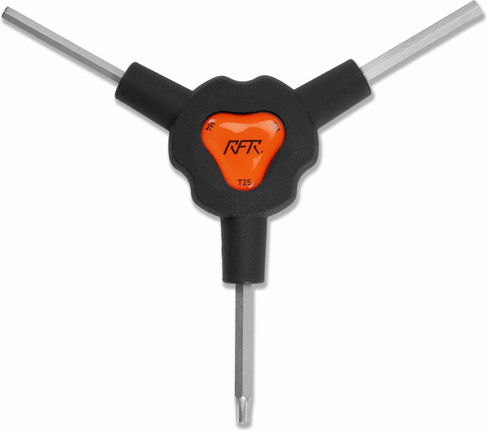 RFR Y- Schlüssel 3in1 H4, H5, T25 silver, orange, black 145 x 130 mm