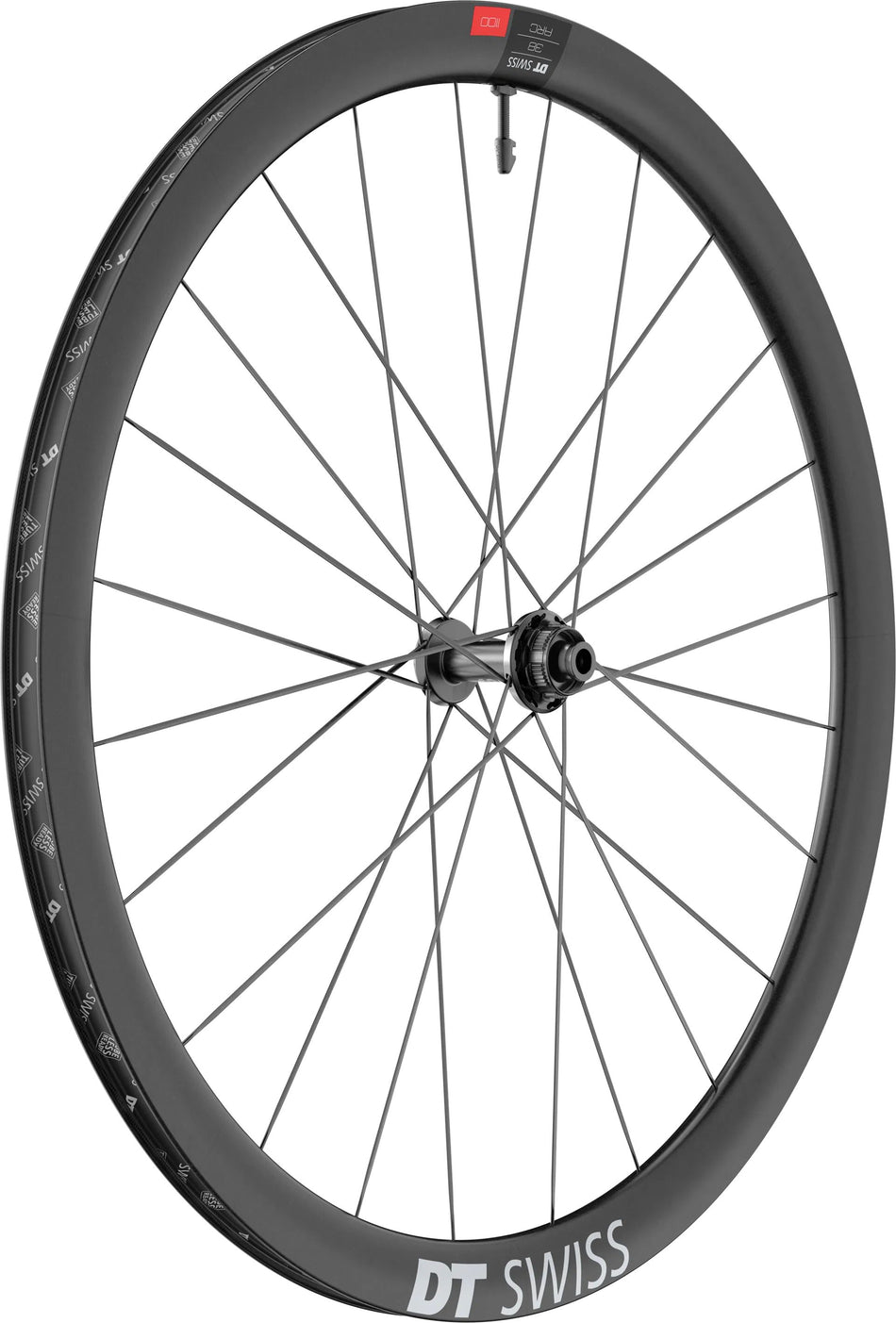 DT Swiss ARC 1100 Dicut, Vorderrad 28", Carbon, Center Lock, Felgenhöhe 38 mm für Steckachse 12/100 mm TA