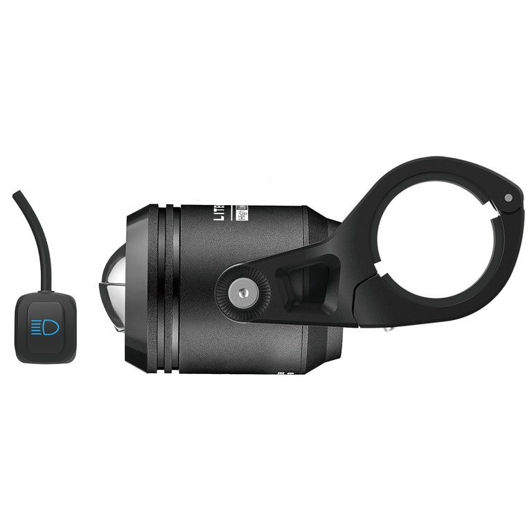Litemove Scheinwerfer AE-200 für Speed Pedelecs Lenkerhalter links schwarz