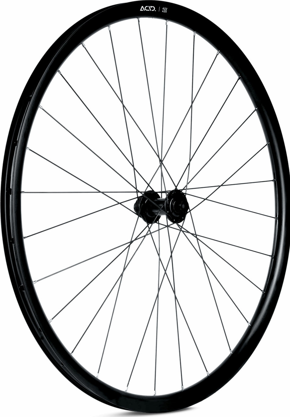 Acid Vorderrad 29" Gravel Race HPA 622x25 12x100 TA J-Bend CL 28H black, white