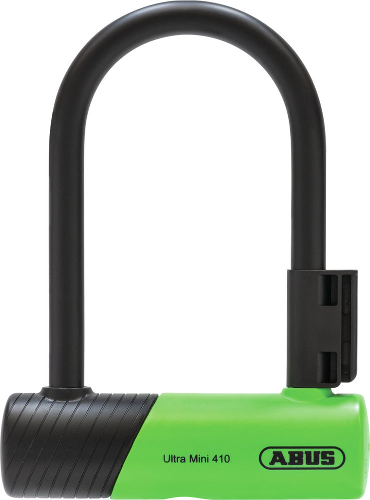 Abus Ultra Mini 410K/150HB Bügelschloss mit Halter SH34 + Cobra 10/120 green
