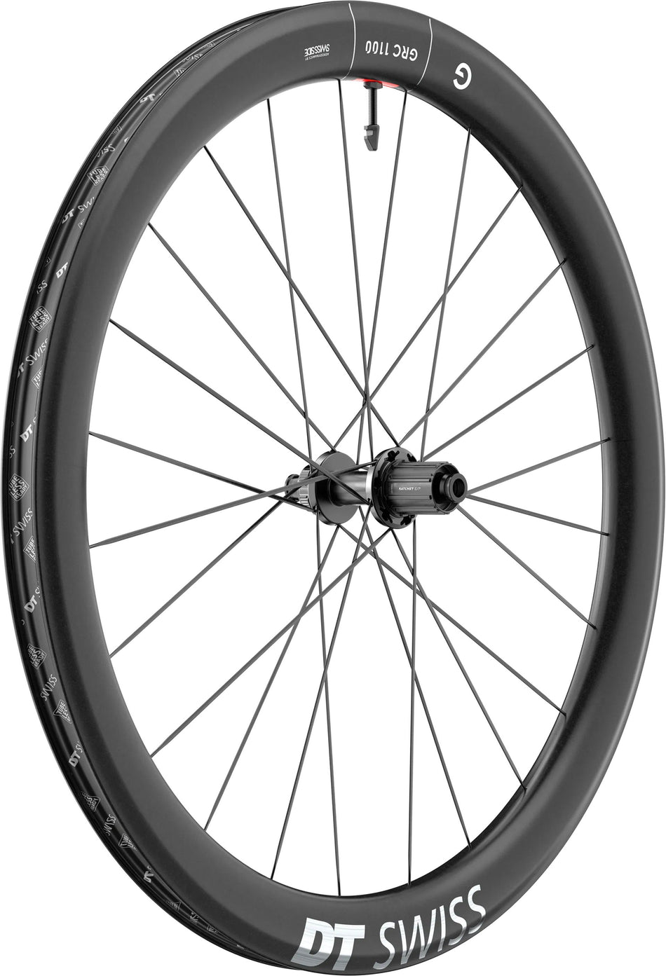 DT Swiss GRC 1100 Dicut 50 Hinterrad 28", Carbon, Center Lock, Felgenhöhe 50 mm, Freilaufkörper Shimano Road 11-fach für Steckachse 12/142 mm TA, Ratchet EXP