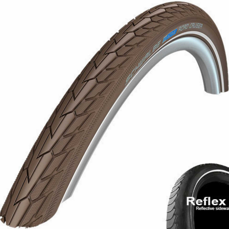 Schwalbe ROAD CRUISER K-Guard, TwinSkin 28" Drahtreifen Coffee-Reflex