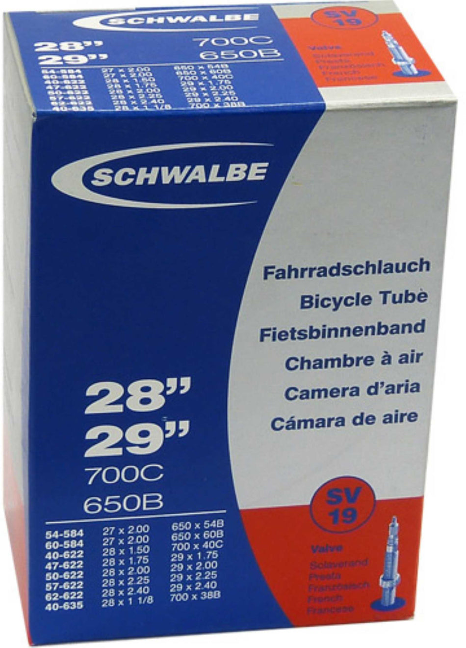 Schwalbe Nr.19 Schlauch 27,5'' 28'' 29''