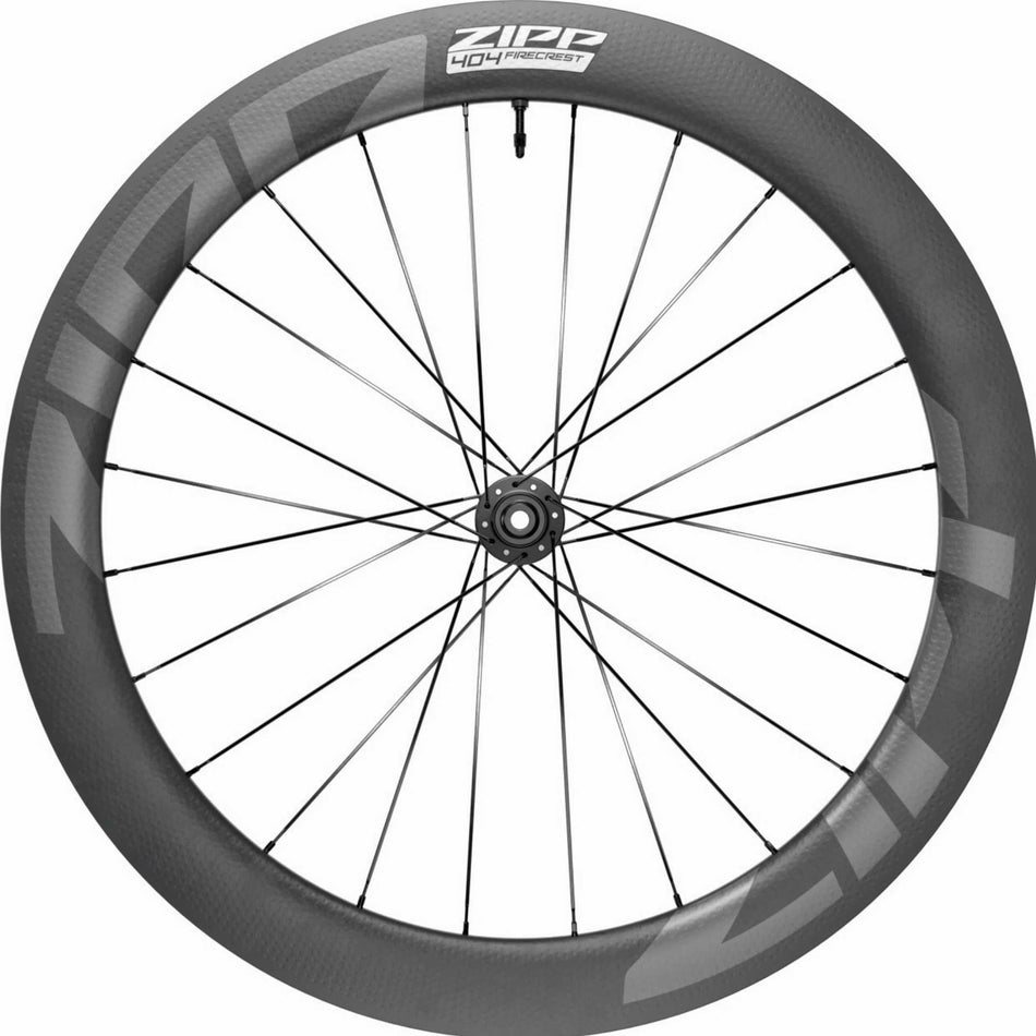 B-Ware - Zipp 404 Firecrest Disc Centerlock Vorderrad 28" Tubeless Ready, 24 Loch, 12x100 mm Steckachse schwarz (Gebrauchtware)
