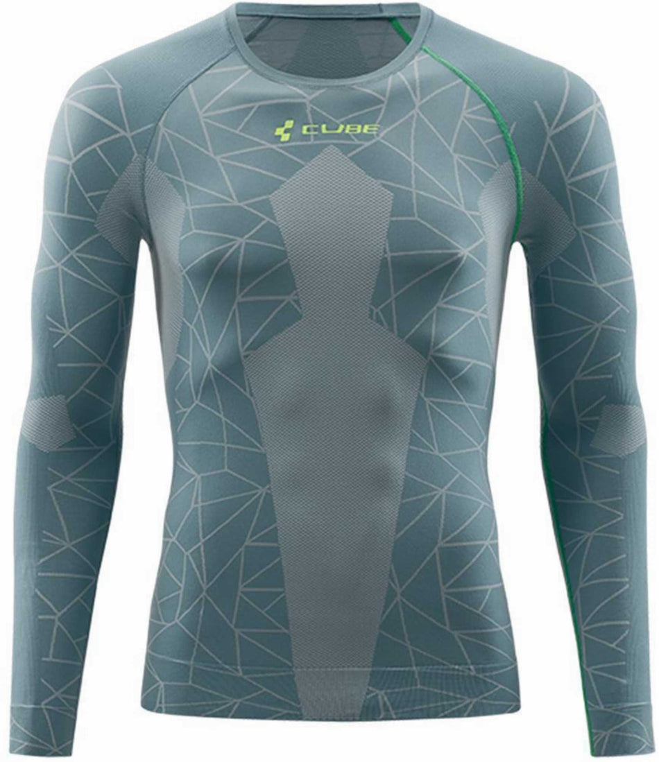 CUBE Funktionsunterhemd langarm Race Be Cool grey´n´green