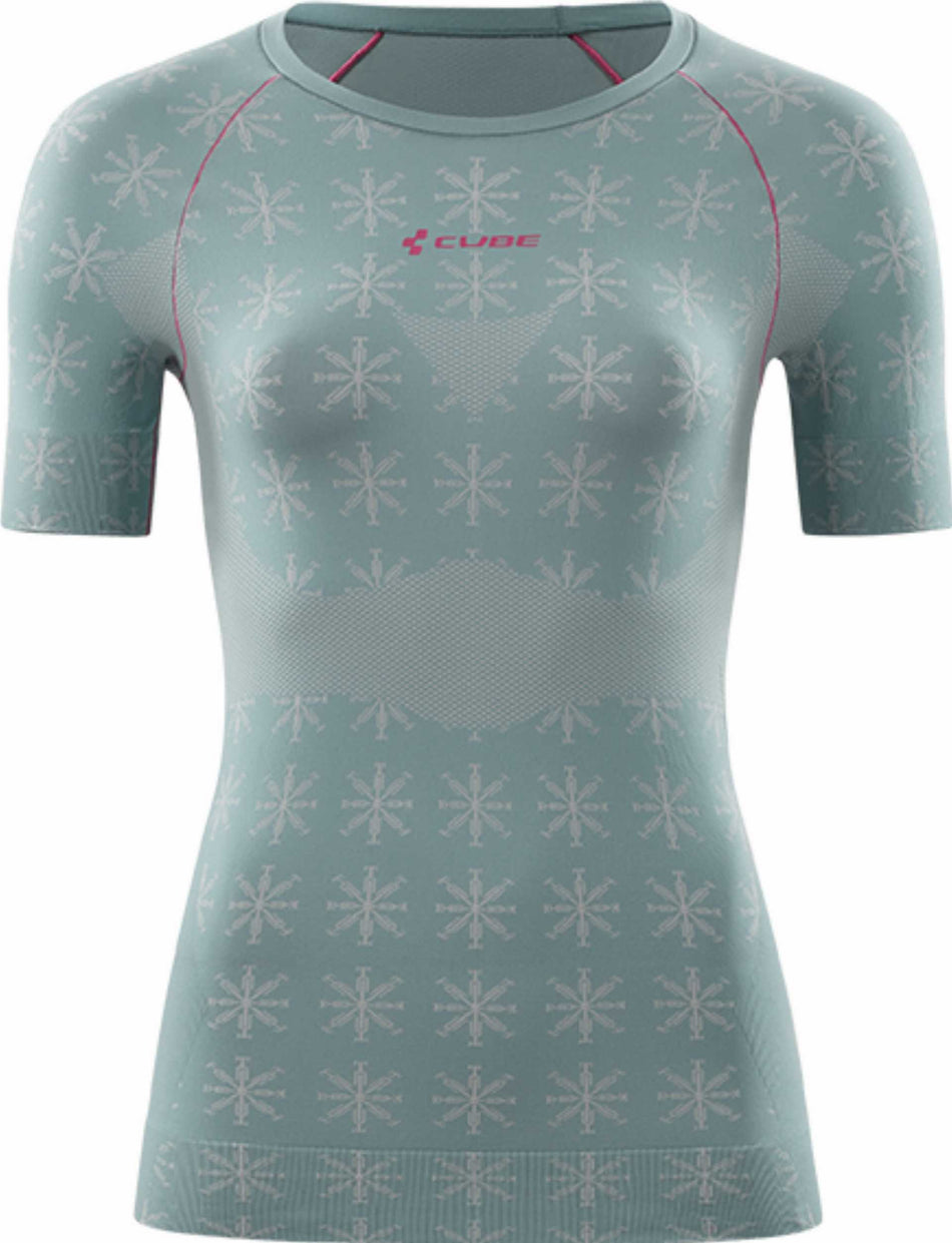 CUBE WS Funktionsunterhemd kurzarm Race Be Cool grey´n´pink