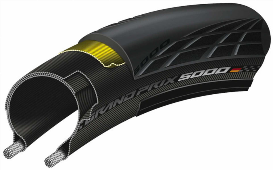 Continental Grand Prix 5000 28" Faltreifen schwarz/schwarz