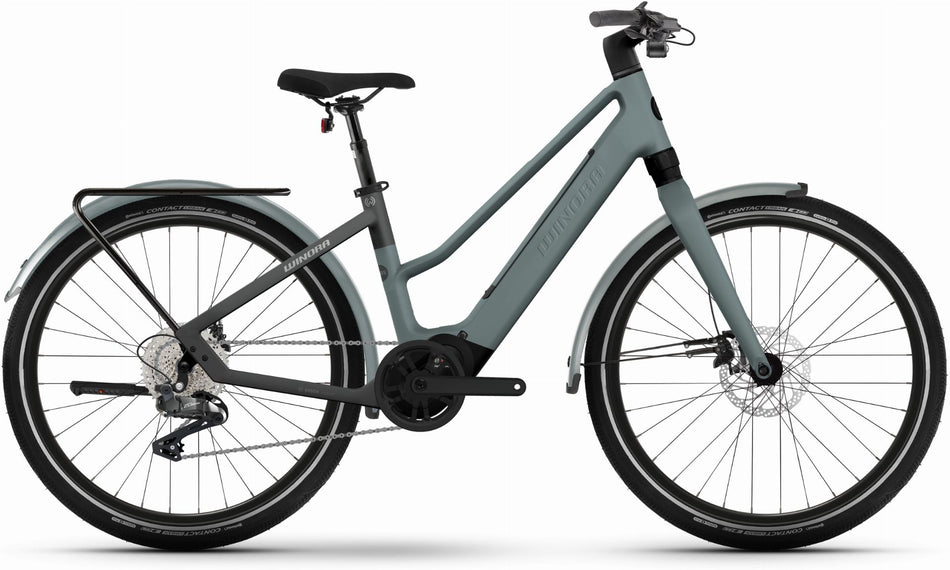 Winora iRide Pure X10 400 Wh E-Bike Trapez 27,5" nile blue matt, black matt