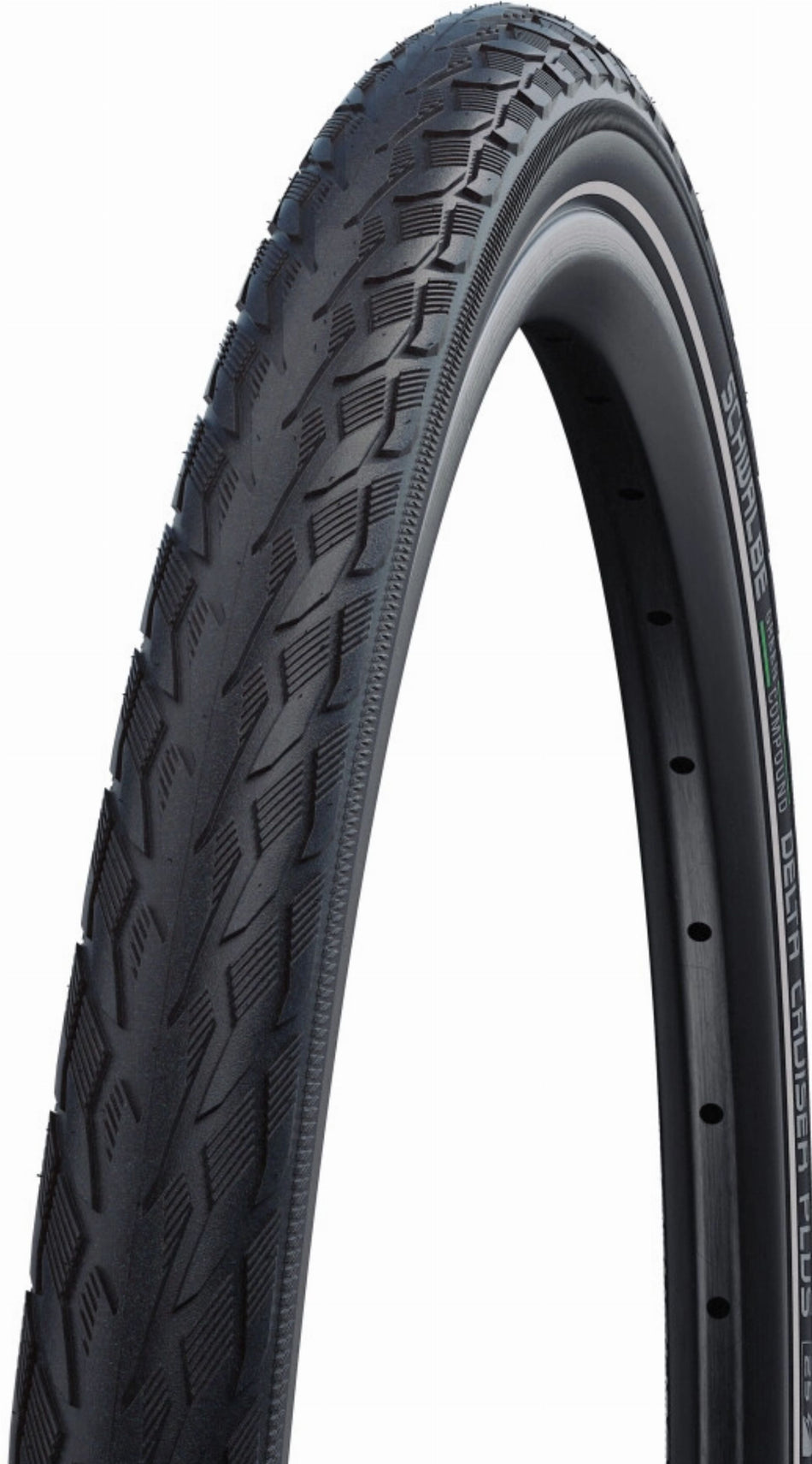 Schwalbe Delta Cruiser Plus PunctureGuard, Active Line, Tube Drahtreifen 26", Green black/reflex