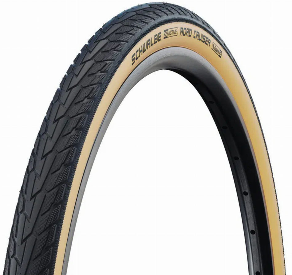 Schwalbe Road Cruiser K-Guard, Active Line, Tube Drahtreifen 27", Green gumwall 28/32-630