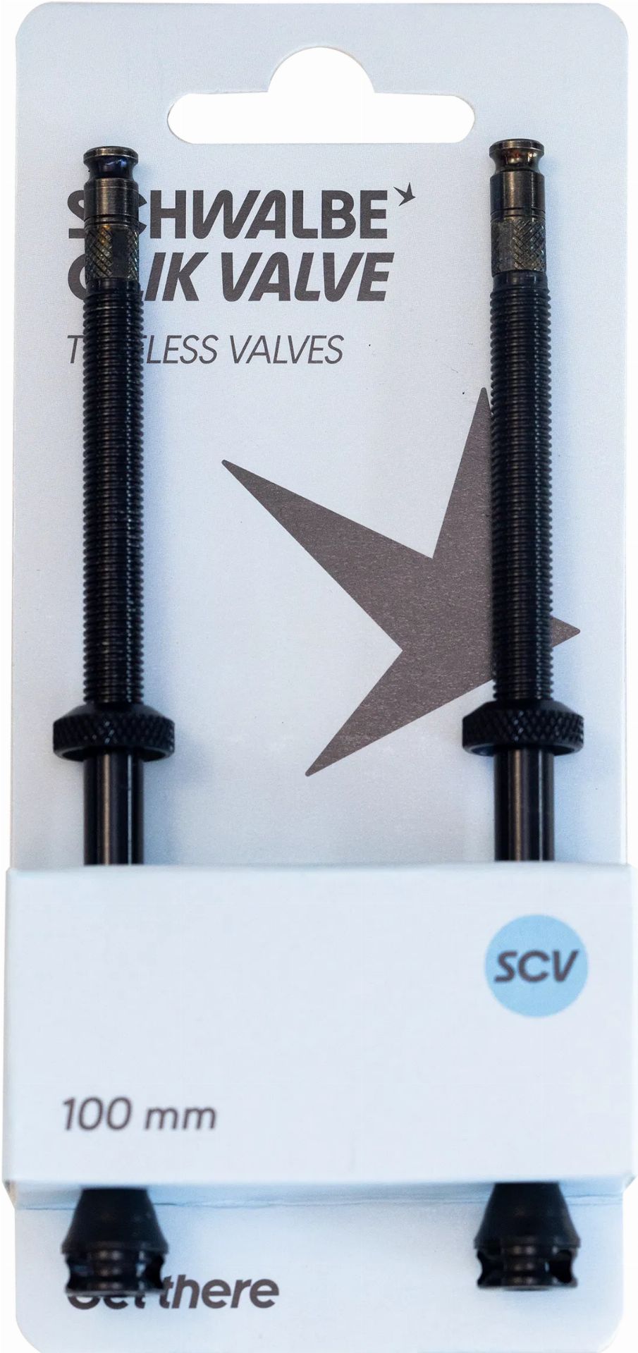 Schwalbe Tubeless-Ventil SCV Clik Valve 100 mm, schwarz, Aluminium, 2 Stück schwarz