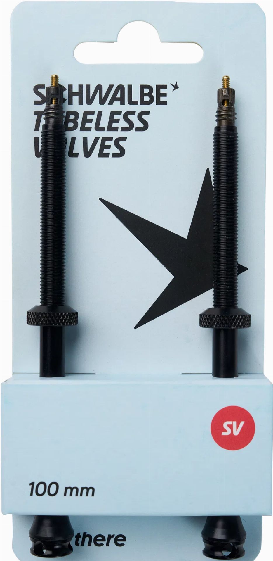 Schwalbe Tubeless-Ventil SV Clik Valve 100 mm, schwarz, Aluminium, 2 Stück schwarz
