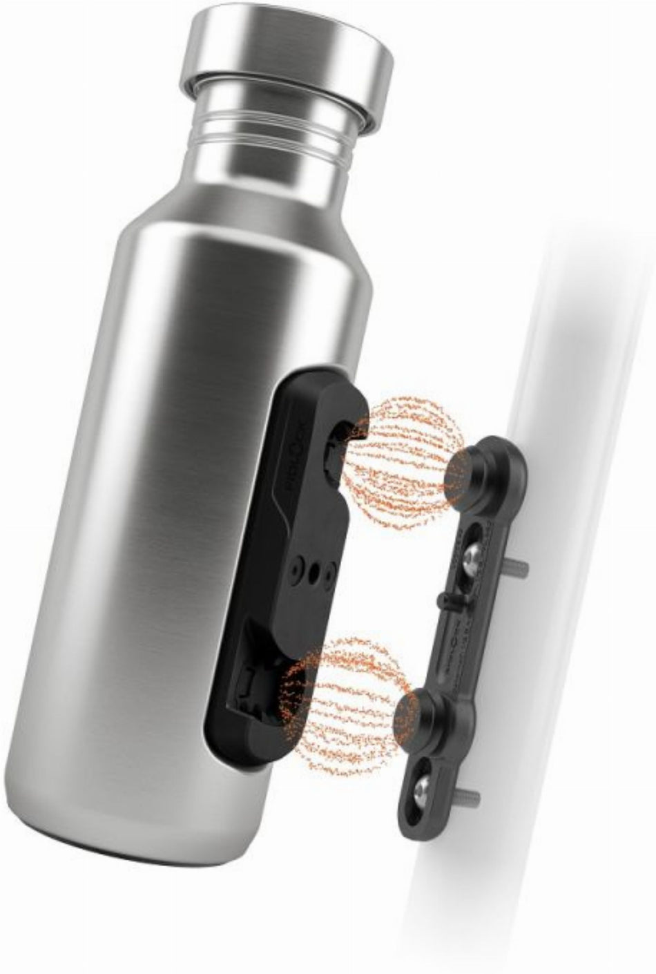 Fidlock Twist Steel Trinkflasche inkl. magnet-mechanischem Flaschenhaltersystem für Fahrradrahmen 600 ml