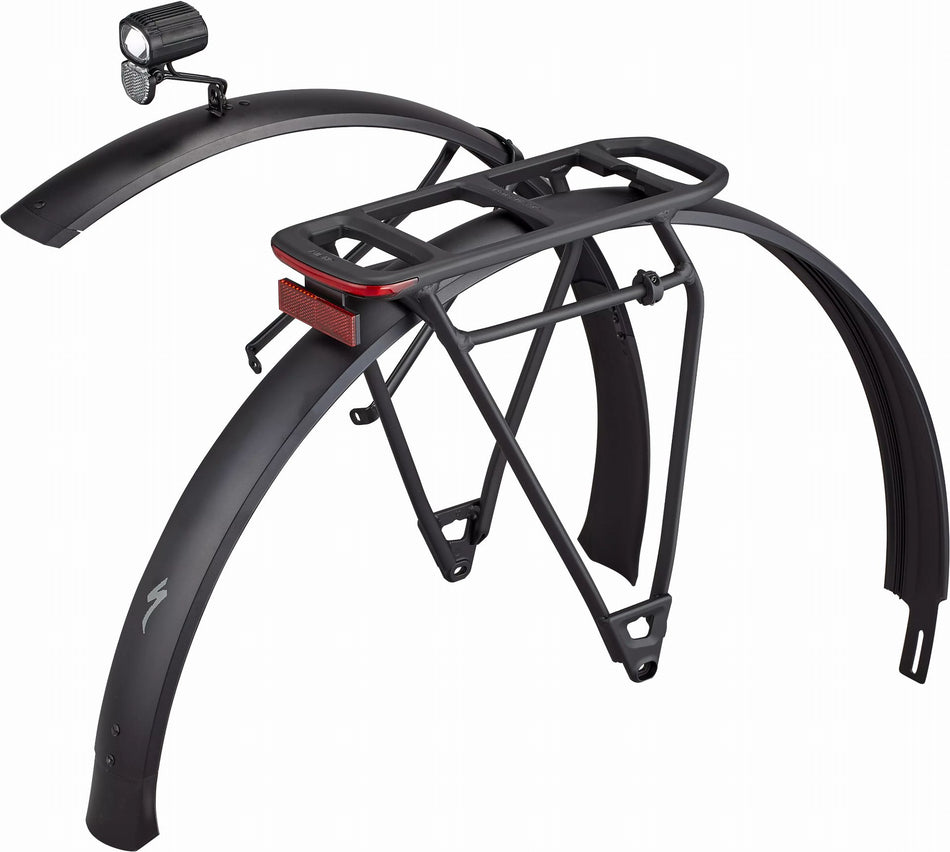 Specialized Turbo Tero Equipment Kit aus DRYTECH Schutzblechen, Front - und Rücklicht und einem Schwerlast-MIK-kompatiblen Gepäckträger 29 x 2.35