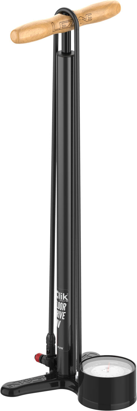 Lezyne Standluftpumpe Steel HV Clik™ Floor Drive schwarz-matt