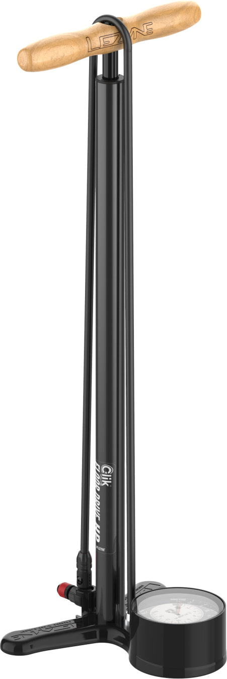 Lezyne Standluftpumpe Steel HP Clik™ Floor Drive schwarz-matt
