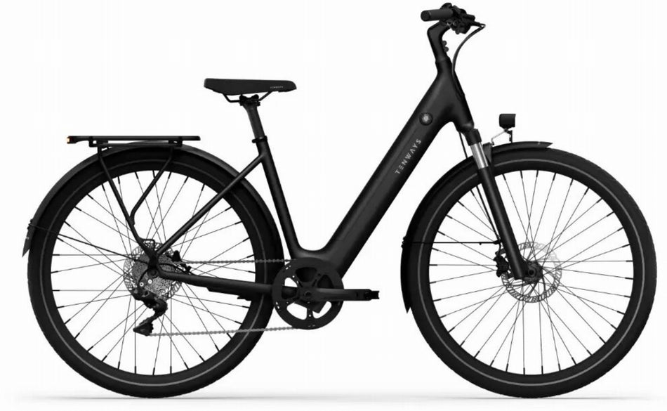 Tenways CGO800 Plus 475 Wh E-Bike Wave 28" midnight black 48 cm