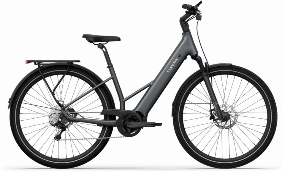 Tenways AGO AIR 560 Wh E-Bike Wave 28" arctic grey 43 cm