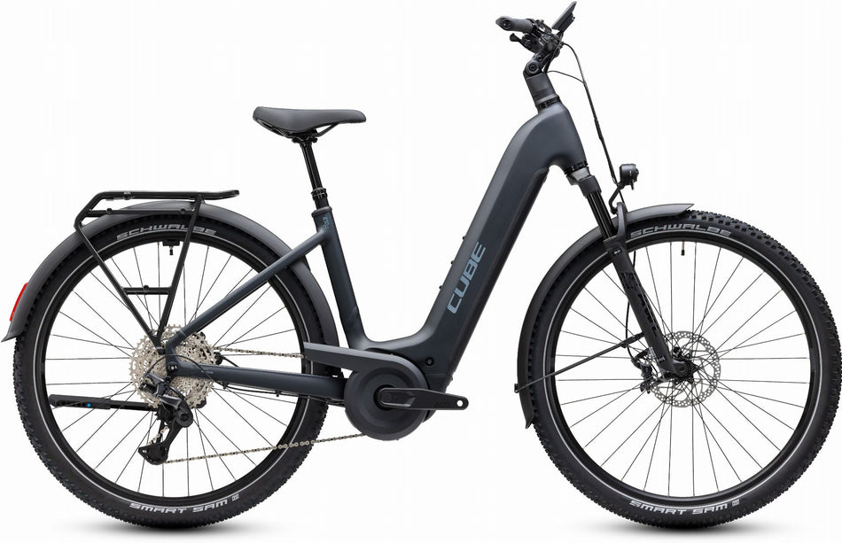 Cube Nuride Hybrid EXC 800 Wh E-Trekkingbike Easy Entry 28" coal´n´chrome