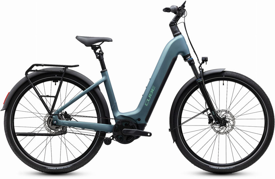 Cube Touring Hybrid Deluxe SLX 800 Wh E-Trekkingbike Easy Entry 28" greengranit´n´green