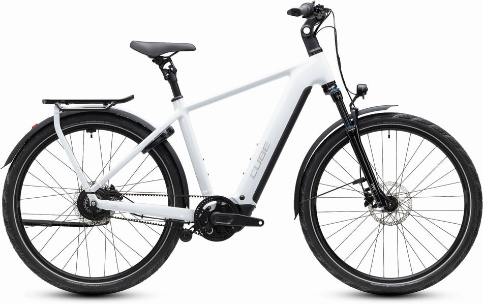 Cube Kathmandu Hybrid Deluxe Pro 800 Wh E-Trekkingbike Diamant 28" metallicwhite´n´chrome