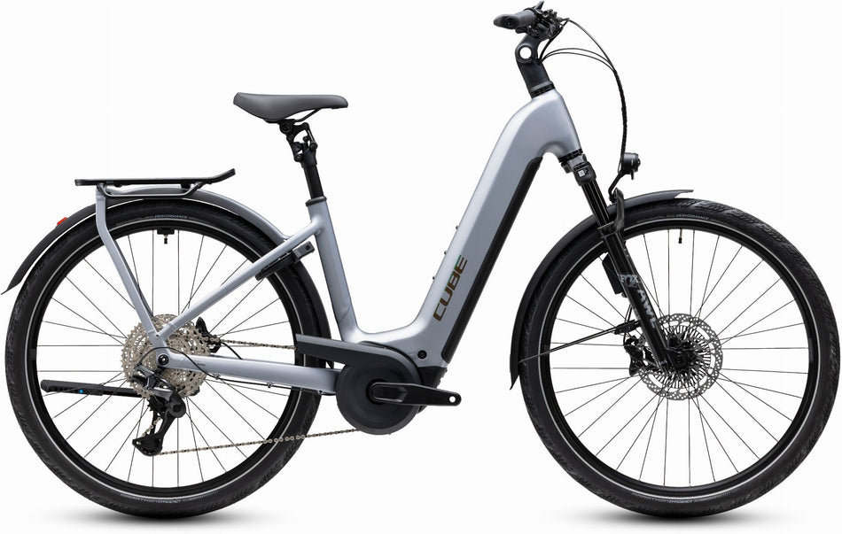 Cube Kathmandu Hybrid EXC 800 Wh E-Trekkingbike Easy Entry 28" slategrey´n´chrome