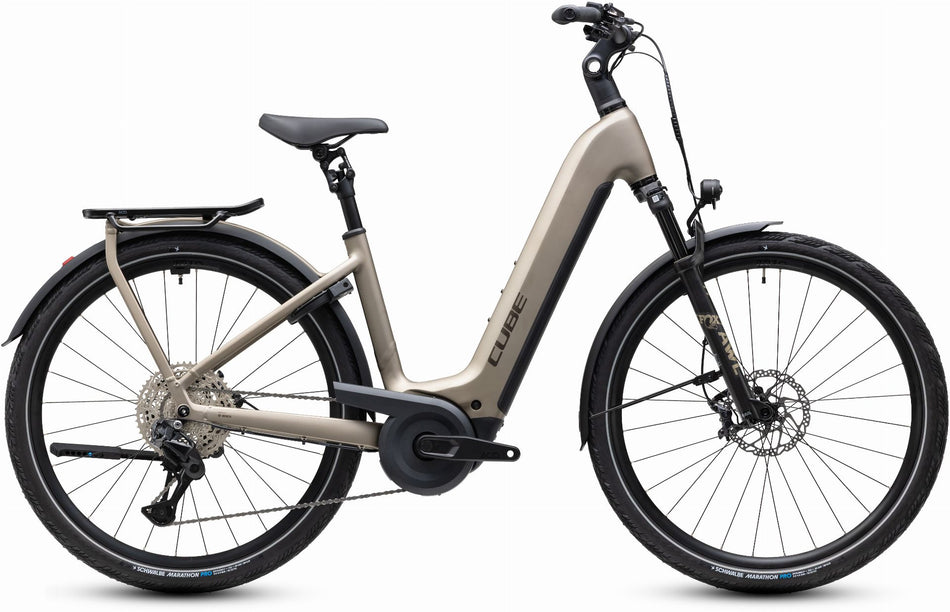 Cube Kathmandu Hybrid SLX 800 Wh E-Trekkingbike Easy Entry 28" flashstone´n´chrome