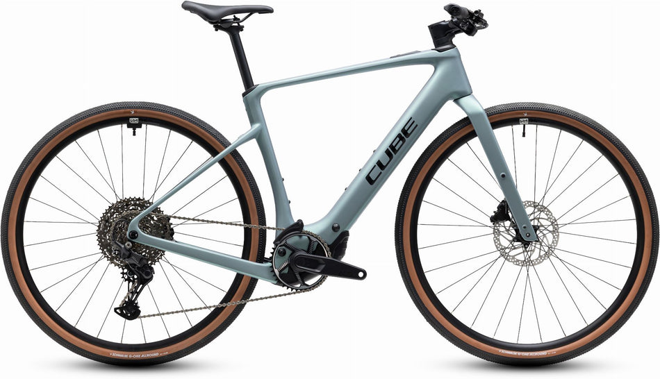 Cube Nulane Hybrid C:62 Race 400X Wh E-Gravelbike Diamant 28" seagrey´n´black