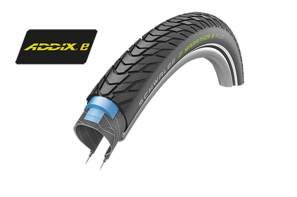 Schwalbe MARATHON E-PLUS Perf, Smart DualGuard, TwinSkin 27,5" Drahtreifen Black-Reflex