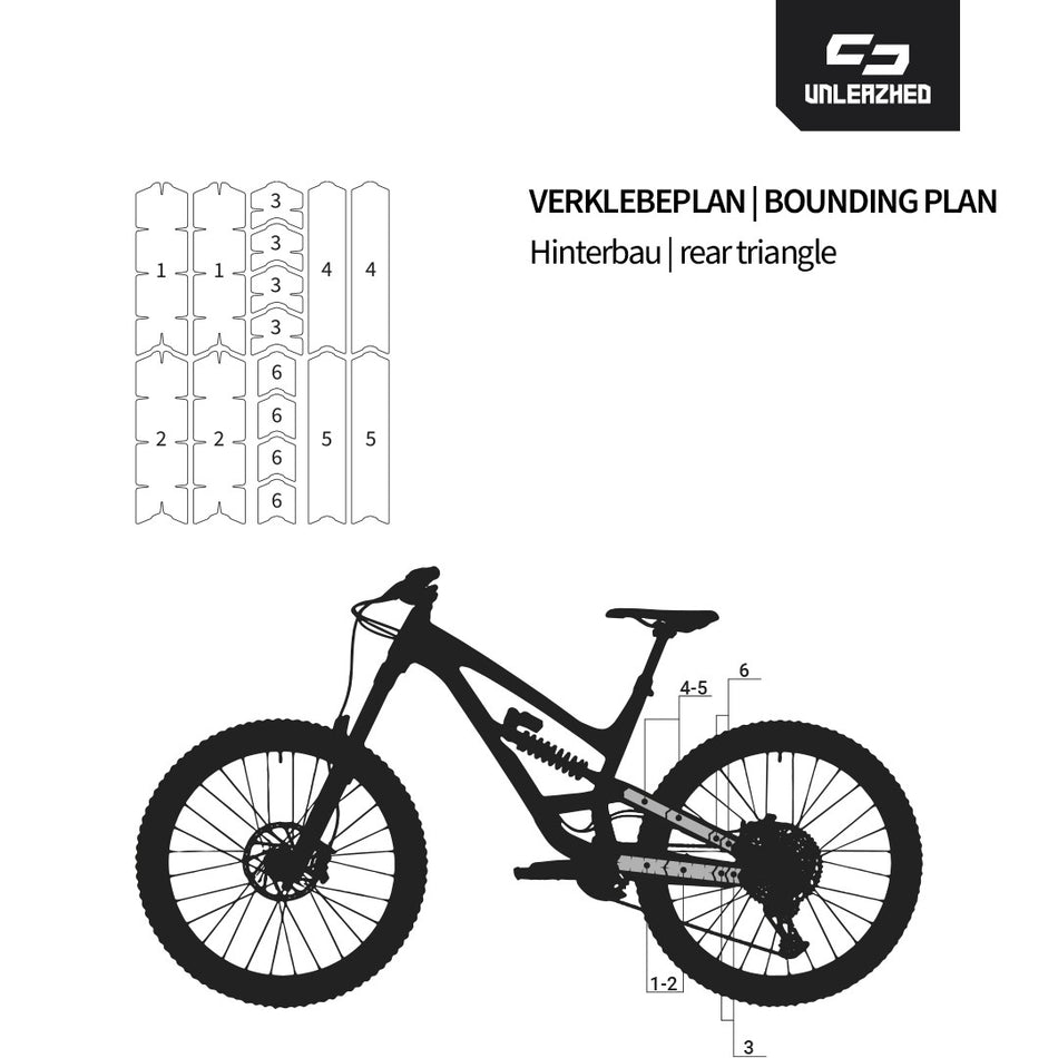 Unleazhed E-Bike Rahmenschutzfolie clear matt XXL