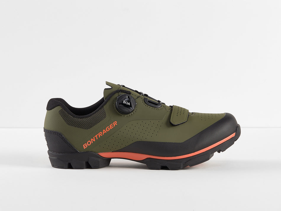Bontrager Foray MTB-Schuhe olive grey/radioactive orange