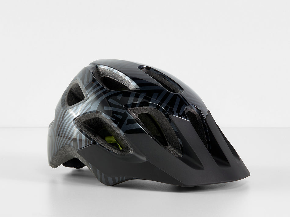 Bontrager Tyro Kinder-Helm black/radioactive yellow 48-52 cm