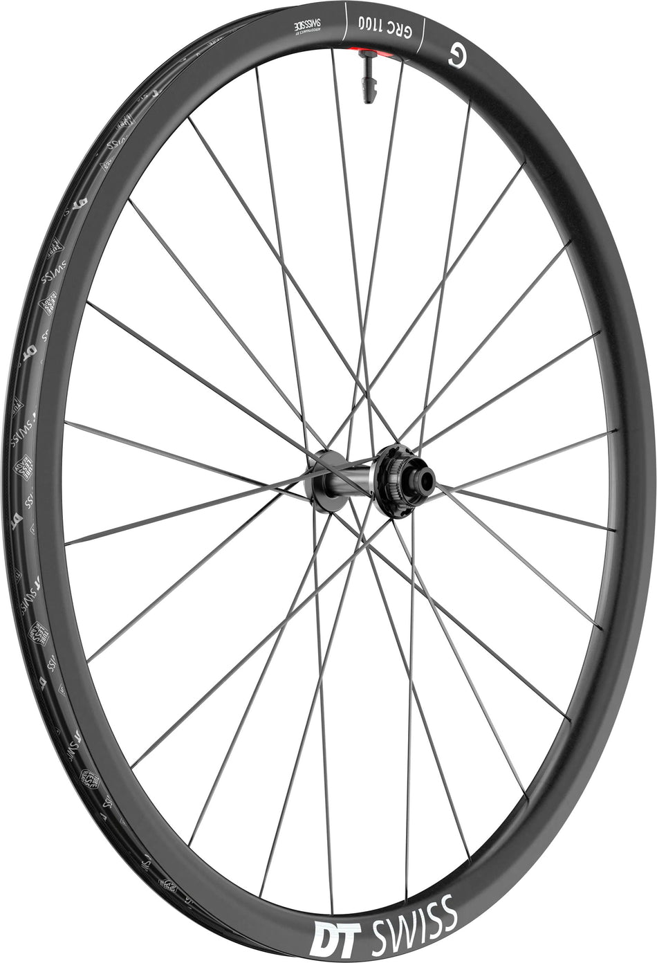 DT Swiss GRC 1100 Dicut 30 Vorderrad 28", Carbon, Center Lock, Felgenhöhe 30 mm für Steckachse 12/100 mm TA