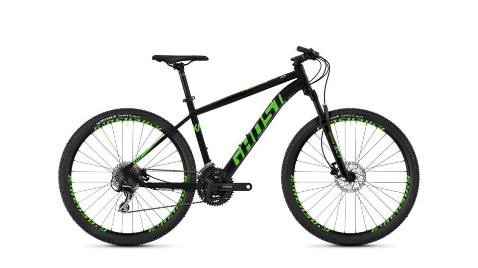 Ghost Kato 2.7 AL U MTB-Hardtail Diamant 27,5" night black/riot green