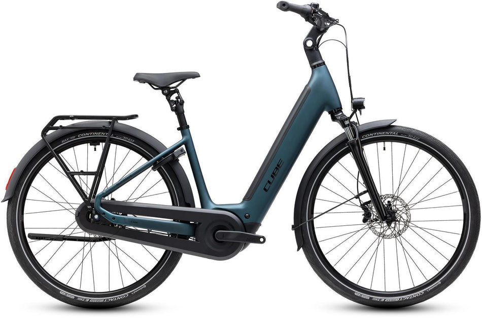 Cube Supreme RT Hybrid Comfort EX 600 Wh E-Trekkingbike Easy Entry royalgreen´n´black