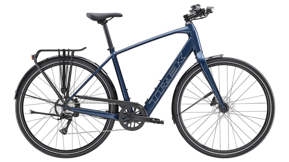Trek FX+ 2 LT 250 Wh E-Bike Diamant 28" satin mulsanne blue