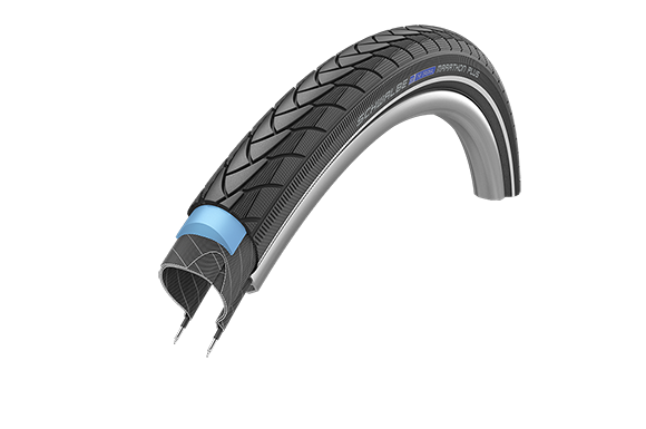 Schwalbe MARATHON PLUS Perf, SmartGuard, TwinSkin 24" Drahtreifen Black-Reflex 47-507
