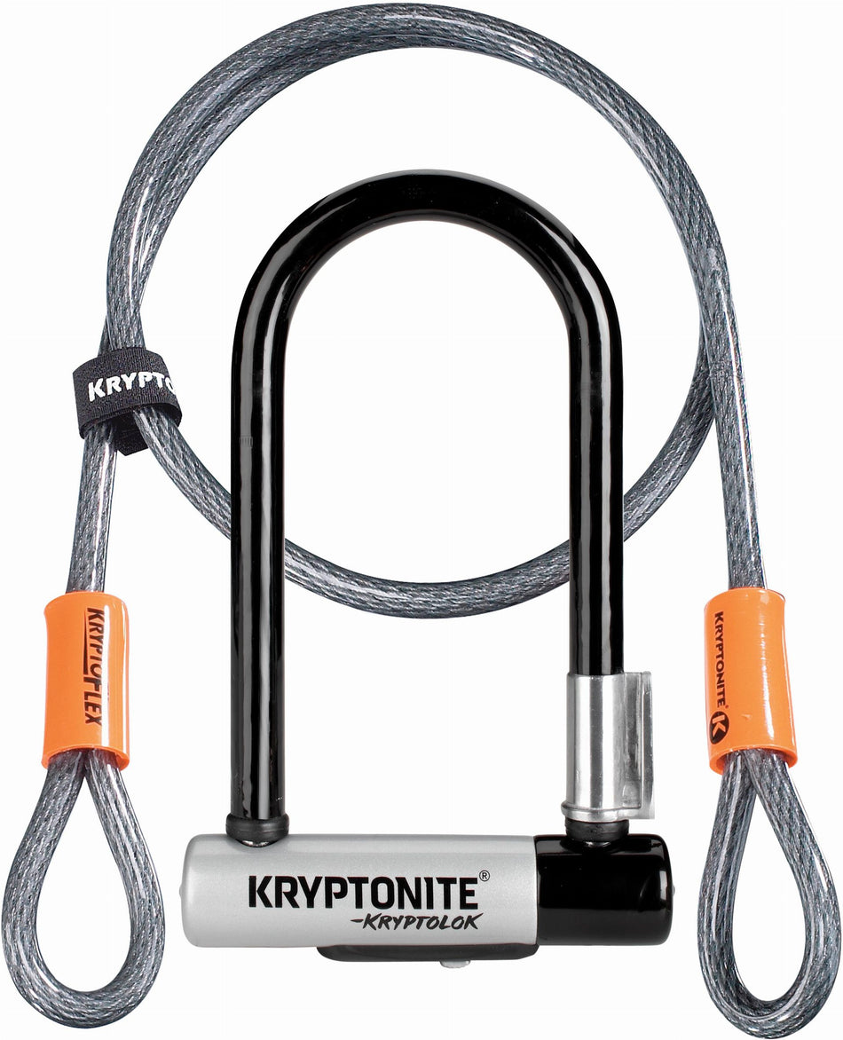 Kryptonite KryptoLok Mini 7 inkl. Flex-Cable, inkl. FlexFrame-Halterung Bügelschloss